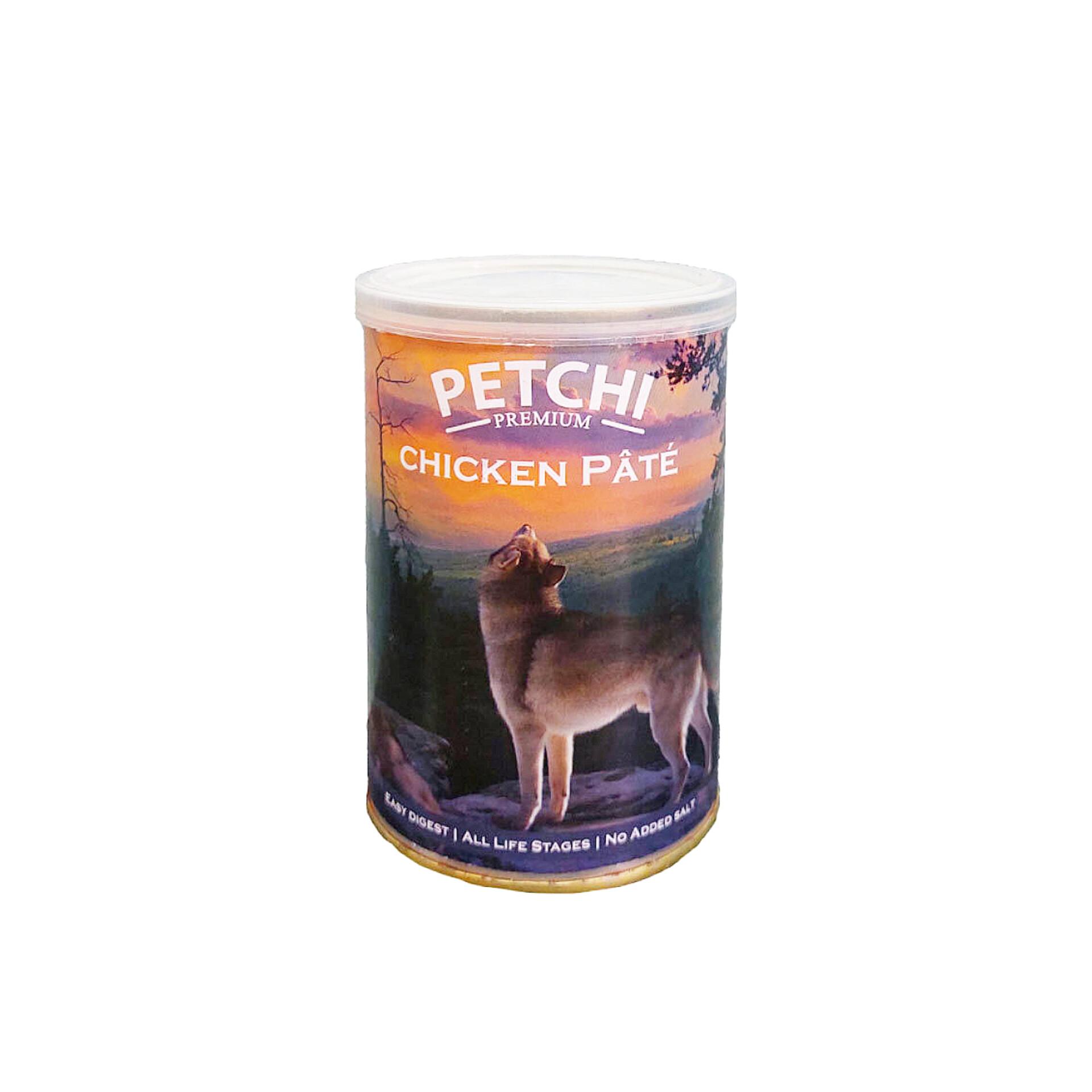 کنسرو سگ با طعم مرغ به صورت پته برند پتچی (petchi) 420gr